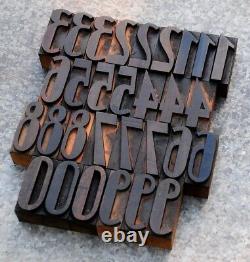 0-9 numbers letterpress wood printing blocks wooden type rare vintage od ```´