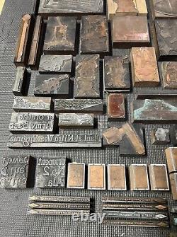 100+ Buff & Buff Manufacturing Company Vintage Wood Printing Block Lot Boston