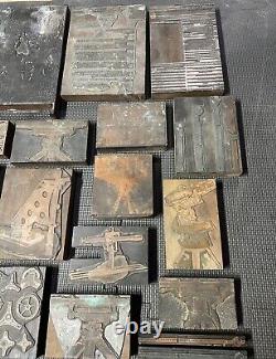100+ Buff & Buff Manufacturing Company Vintage Wood Printing Block Lot Boston