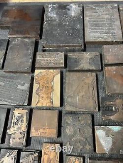 100+ Buff & Buff Manufacturing Company Vintage Wood Printing Block Lot Boston