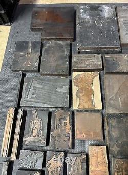 100+ Buff & Buff Manufacturing Company Vintage Wood Printing Block Lot Boston