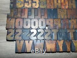 103 Wood Letterpress Printing Blocks Type Upper Case Partial Alphabet