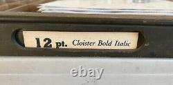12 Pt Cloister Bold Italic Type only set 3700+ Pieces HUGE set withFancy