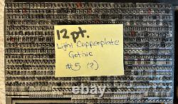 12 pt Light Copperplate Gothic No. 5 (We THINK), Huge Set over 900 Pieces