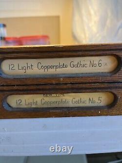 12 pt Light Copperplate Gothic No. 5 (We THINK), Huge Set over 900 Pieces