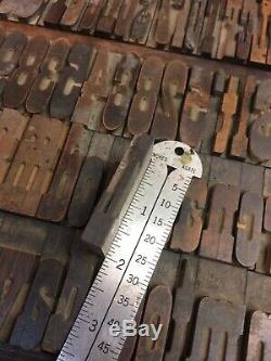 136 Pieces Of Used Wooden Letterpress Type Not a complete set Sorts