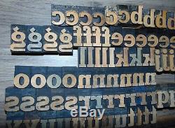 136 Wood Letterpress Printing Blocks Type Lower Case Alphabet