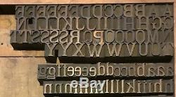 139 Wood Letterpress Print Type Block Upper/Low Letter Number Punctuation 13/16