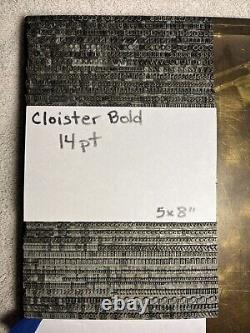 14 Pt Cloister Bold Type only set 2300+ Pieces HUGE set