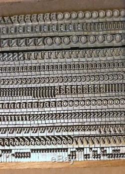 14 Pt Garamond Letterpress Type Upper Lower Case and Figures