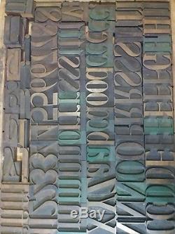 160 Pcs 2.5 Hamilton Serif Caslon Antique Wood Letterpress Type Printing Press