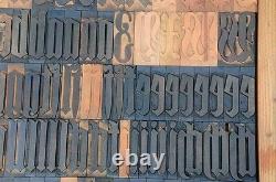 164pcs 3.54 blackletter letterpress wood printing blocks wooden type print