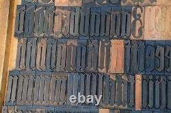 164pcs 3.54 blackletter letterpress wood printing blocks wooden type print