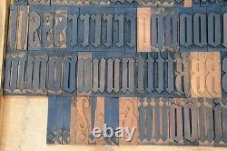 164pcs 3.54 blackletter letterpress wood printing blocks wooden type print