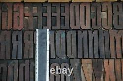 170 ART DECO letterpress wood printing blocks 2.83 tall printers alphabet type