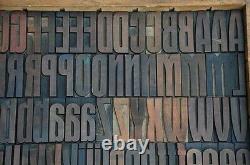 170 ART DECO letterpress wood printing blocks 2.83 tall printers alphabet type