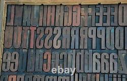 170 ART DECO letterpress wood printing blocks 2.83 tall printers alphabet type