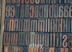 170 ART DECO letterpress wood printing blocks 2.83 tall printers alphabet type