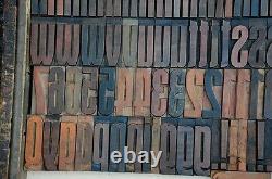 170 ART DECO letterpress wood printing blocks 2.83 tall printers alphabet type