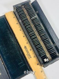 1890's 24 point 294 Lanston Monotype Machine Co Printers LetterPress Box Set