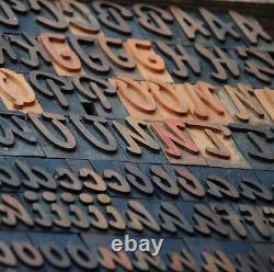 189 letterpress wood printing blocks 1.38 tall printers alphabet type font ABC