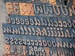 189 letterpress wood printing blocks 1.38 tall printers alphabet type font ABC