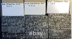 18 Pt Cheltenham Bold Only Set MASSIVE set over 2480 pieces no  over 18 lbs