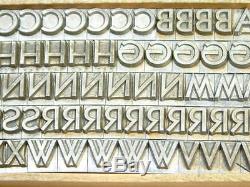 18pt Bernhard Gothic Med NEW Letterpress Type ATF #525 Complete Caps, l. C. & fig