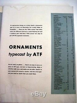 1944 American Type Founders Catalog Titled Ornaments Typeset by ATF