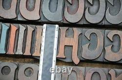 199pcs 2.64 letterpress wood printing blocks Art Nouveau wooden alphabet ABC