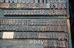 199pcs 2.64 letterpress wood printing blocks Art Nouveau wooden alphabet ABC