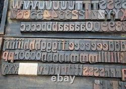 199pcs 2.64 letterpress wood printing blocks Art Nouveau wooden alphabet ABC