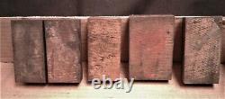 19 Antique Printers Block Letterpress Wooden Printing Letters