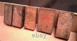 19 Antique Printers Block Letterpress Wooden Printing Letters