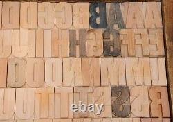 202pcs 2.83 letterpress wood printing blocks wooden alphabet type printer