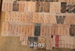 202pcs 2.83 letterpress wood printing blocks wooden alphabet type printer