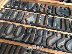 203 Pcs 50 Mm Hamilton Serif Wood Letterpress Type Western Print Block 4