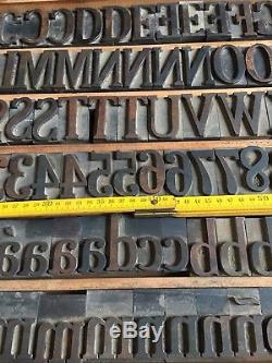 203 Pcs 50 Mm Hamilton Serif Wood Letterpress Type Western Print Block 4