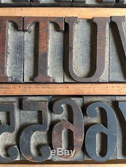 203 Pcs 50 Mm Hamilton Serif Wood Letterpress Type Western Print Block 4