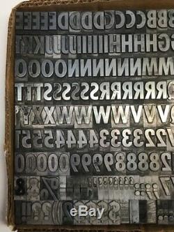 20th Century Extra Bold Cond. 60 pt Letterpress Type Metal Printing Sorts Font