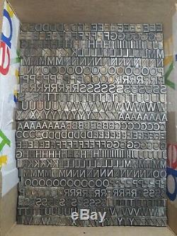 22 Pt Gothic Std Antique Metal Typeset Letterpress Letters Set