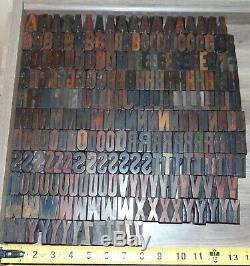 230 Wood Letterpress Printing Blocks Type Not Complete Alphabet 1 5/16 Tall