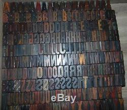 230 Wood Letterpress Printing Blocks Type Not Complete Alphabet 1 5/16 Tall