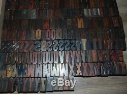 230 Wood Letterpress Printing Blocks Type Not Complete Alphabet 1 5/16 Tall