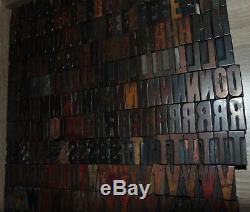 230 Wood Letterpress Printing Blocks Type Not Complete Alphabet 1 5/16 Tall