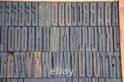 239pcs 3.19 letterpress wood printing blocks rare Art Nouveau wooden alphabet