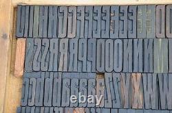 239pcs 3.19 letterpress wood printing blocks rare Art Nouveau wooden alphabet