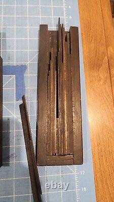25 Letterpress wood furniture spacers, reglets + Vintage Holder Full