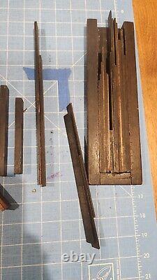 25 Letterpress wood furniture spacers, reglets + Vintage Holder Full