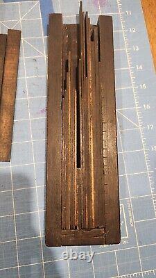 25 Letterpress wood furniture spacers, reglets + Vintage Holder Full